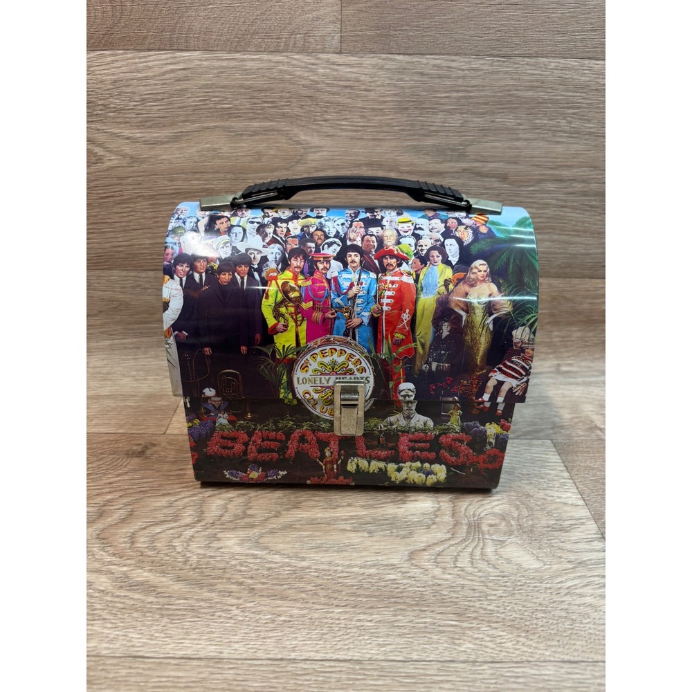 Beatles Dome Tin Lunchbox/Tote 2008 School Collector Sgt Pepper Music Band